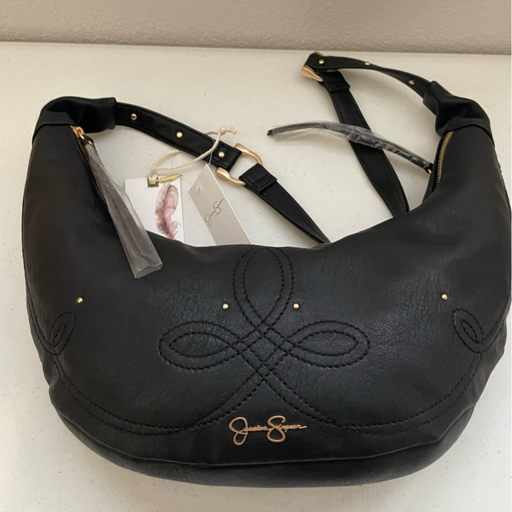 Jessica Simpson - London Hobo Purse - Black w/ Gold Hardware - NWT